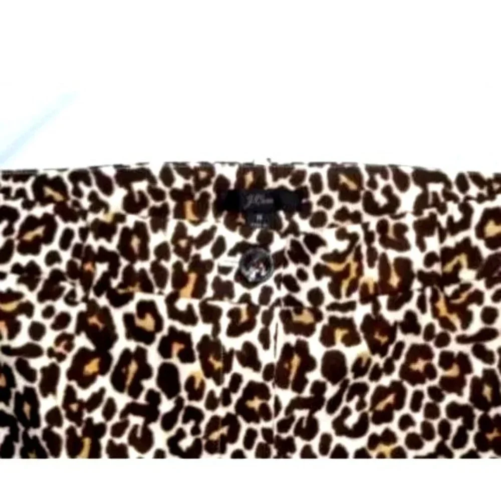 🆕 J CREW Leopard Print Slim Pants Size 2 Style M2017 - Picture 9 of 10